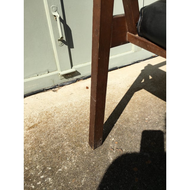 Boling Chair Company Mid 20th Century Boling Chair Company Faux Leather Arm Chair For Sale - Image 4 of 11