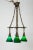 A classic, English Art & Crafts, hand forged and hammered, 4-light chandelier. With Tudor Revival undertones and perfectly...