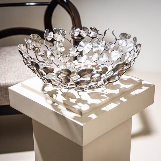 Silver-Plated Bowl Model "Kachnar Ii" by Mann Singh (India, B. 1977) for Driade, Italy, Designed 1994 For Sale In New York - Image 6 of 12