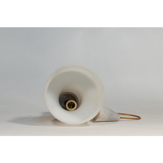 Satin White Glass Ceiling Lamp, Italy, 1960 For Sale - Image 3 of 6