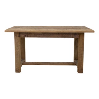 1920s French Oak Dining Table In Original Patina For Sale
