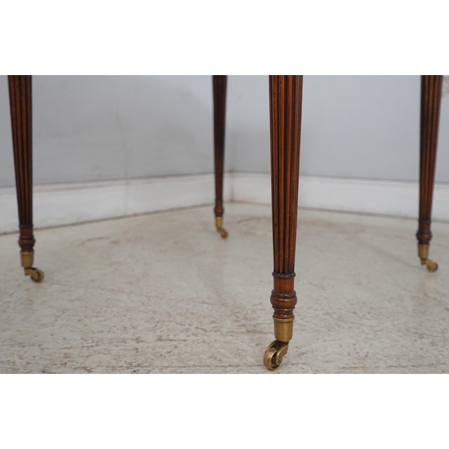 Lillian August Parquet Inlaid 1 Drawer Game Table For Sale - Image 9 of 17