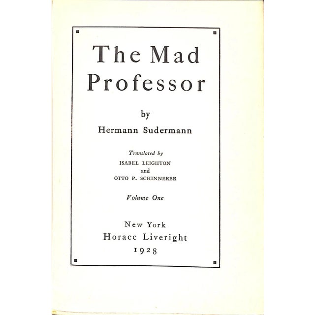 Purple "The Mad Professor Volumes I & Ii" 1928 Sudermann, Hermann For Sale - Image 8 of 8