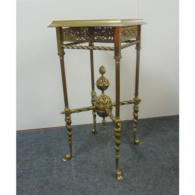 Metal Victorian Brass & Onyx Stand For Sale - Image 7 of 7