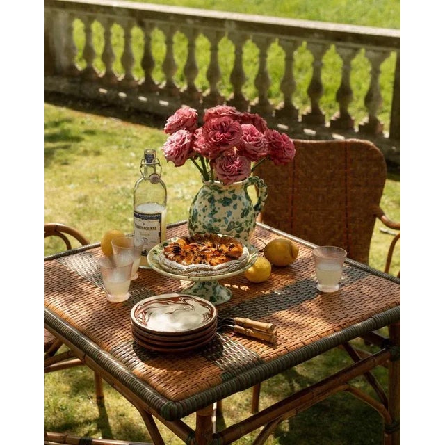 English Sharland England Emerson Outdoor Rattan Dining Table For Sale - Image 3 of 5