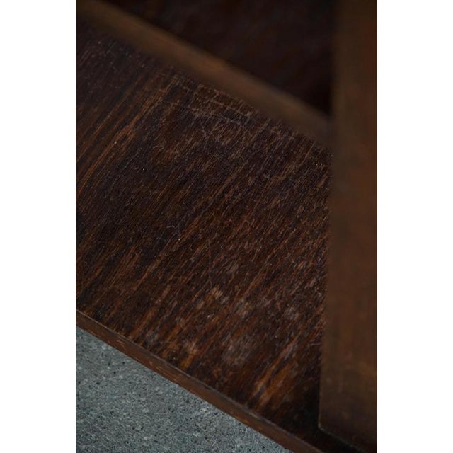 Vintage Danish Round Side Table with Floral Glass Top, 1920s For Sale - Image 15 of 18