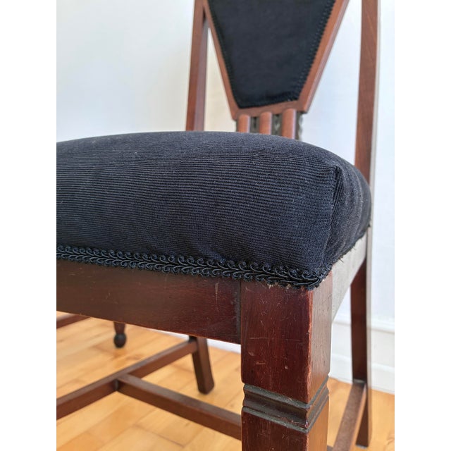 Set of 4 Dutch Art Deco Dining Chairs, Amsterdam School / Hague School Style, 1930s For Sale - Image 4 of 18