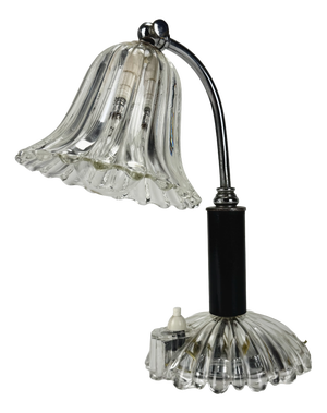 Clear Murano Glass Table Lamp from Barovier & Toso, Italy, 1940s