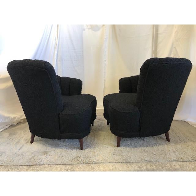 Mid 20th Century Mid 20th Century Kagan Style Channel Back Nautilus Chairs, a Pair For Sale - Image 5 of 8