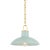 Hudson Valley Lighting Pottersville 12.5 in. 1 Light Pendant in Aged Brass and Ceramic Moss Crackle Finish For Sale
