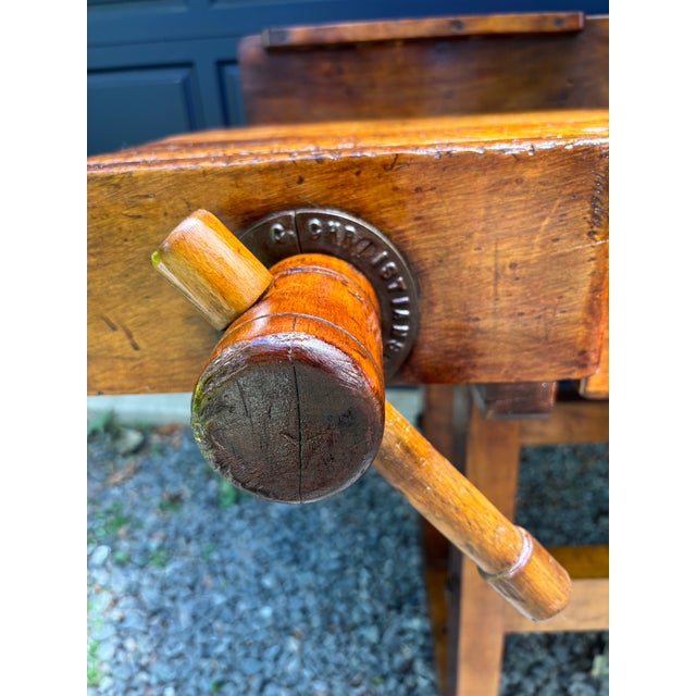 American Solid Maple Workbench, G. Christiansen, Chicago For Sale - Image 3 of 14