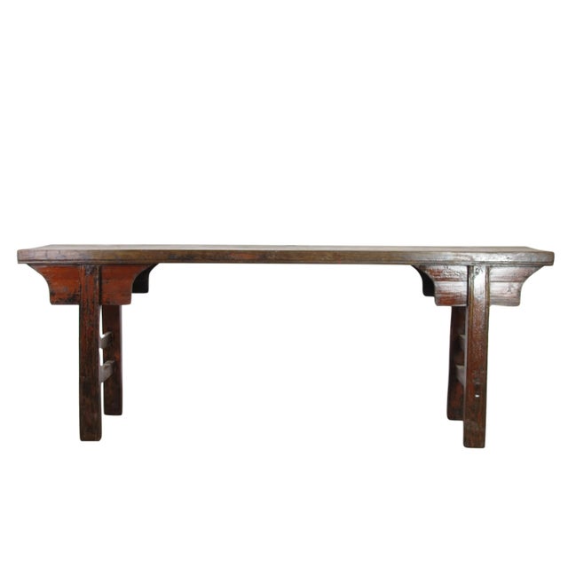 Chinese Hebei 8 Ft Long Antique Countryside Console Table For Sale - Image 3 of 12