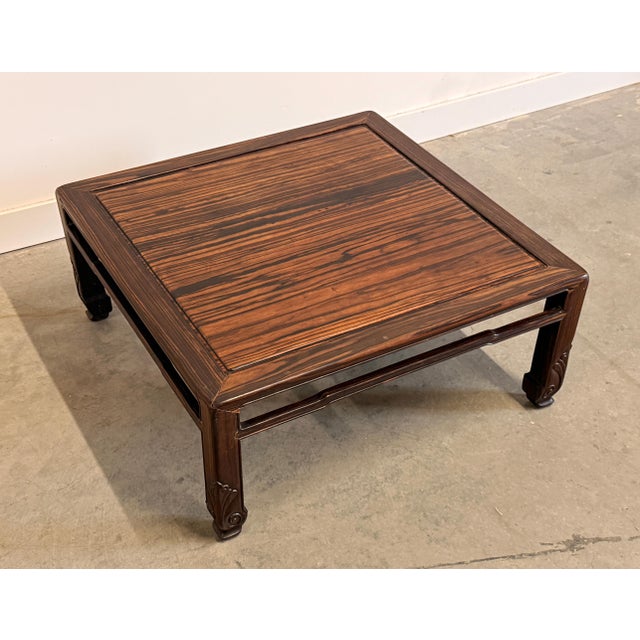 Early 20th Century Antique Japanese Rosewood Zataku Low Table With Carved Legs, Meiji/Taisho Era For Sale - Image 5 of 16