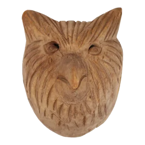 1972 Wooden Peruvian Folklore Owl Mask