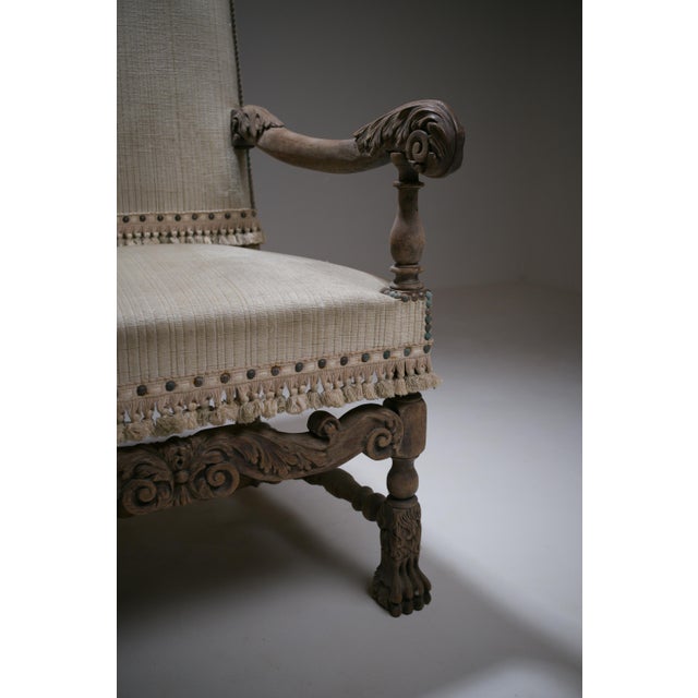 Late 19th Century Louis XIII French Carved Walnut Armchair For Sale - Image 12 of 18