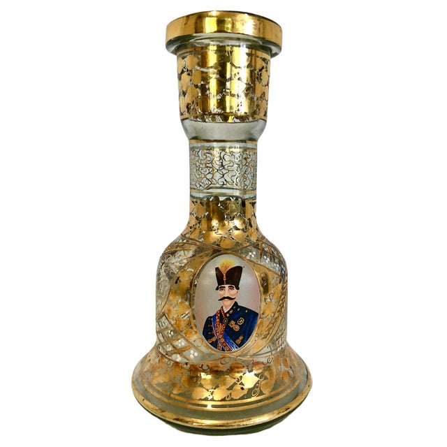 Antique Persian Qajar Dynasty Glass Hookah Base For Sale - Image 4 of 10