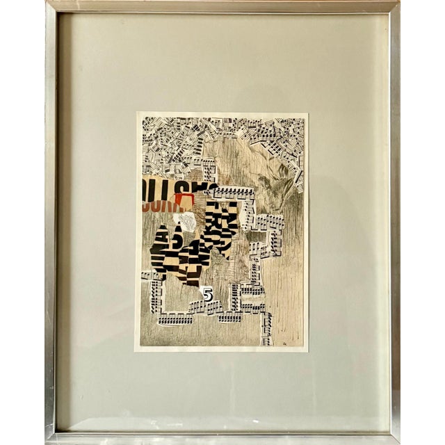 Jiri Kolar, Original Guggenheim Museum Exhibited Jiri Kolar Collage Art Abstract Music Notes, c.1960's-1970's For Sale - Image 12 of 12