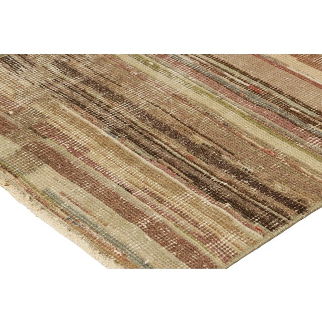 Vintage Zeki Müren Rug With Polychromatic Geometric Stripes, From Rug & Kilim For Sale In New York - Image 6 of 7