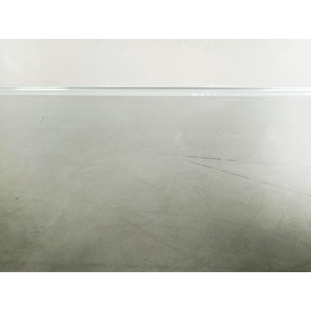 Original Midcentury Travertine Coffee Table Italy Glass Design by Unknown for Unknown For Sale - Image 10 of 11