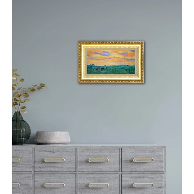 Orange Mount Diablo Sunset, Contemporary Landscape Oil Painting For Sale - Image 8 of 12
