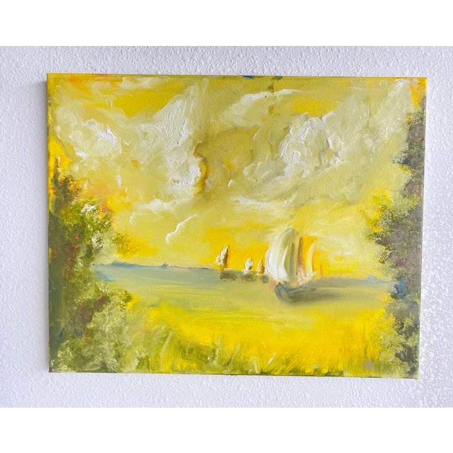 Contemporary Abstract Seascape Original Oil on Canvas by David Igou For Sale - Image 9 of 9