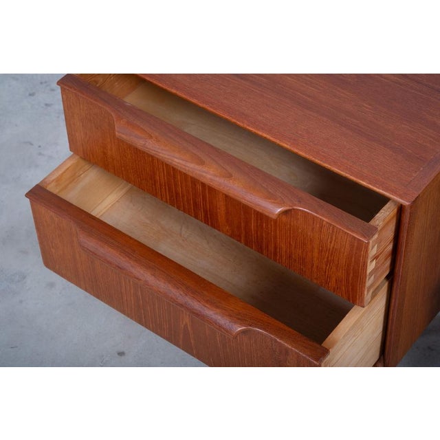 Teak Bedside Tables with Oak Frame, Denmark, 1960s, Set of 2 For Sale - Image 9 of 13