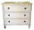 Gustavian or Swedish Creme Painted Distressed Dresser Console Table Circa 1920s For Sale