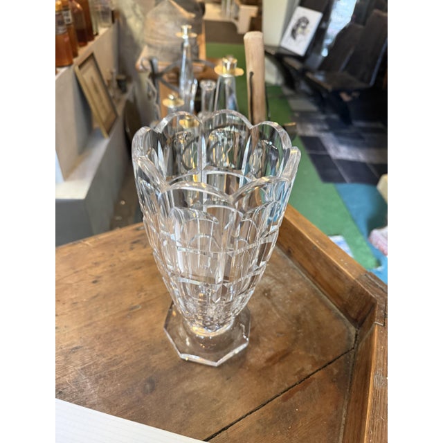 Vintage Cut Crystal Corolla Vase, 1930s For Sale - Image 6 of 7