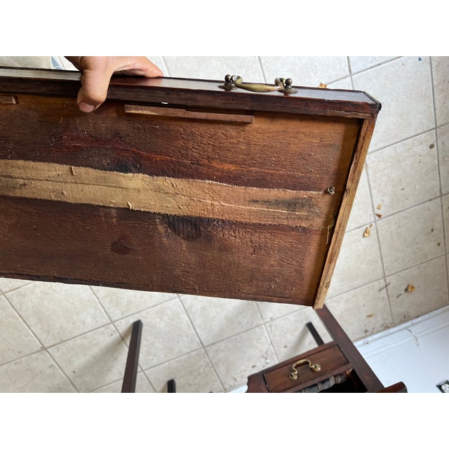 Antique 19th Century George II English Country Style Lowboy Side Table Lowboy Table For Sale - Image 11 of 12