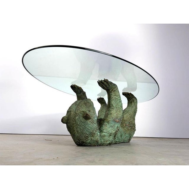 Brass Bear Coffee Table, 1970s For Sale - Image 9 of 12