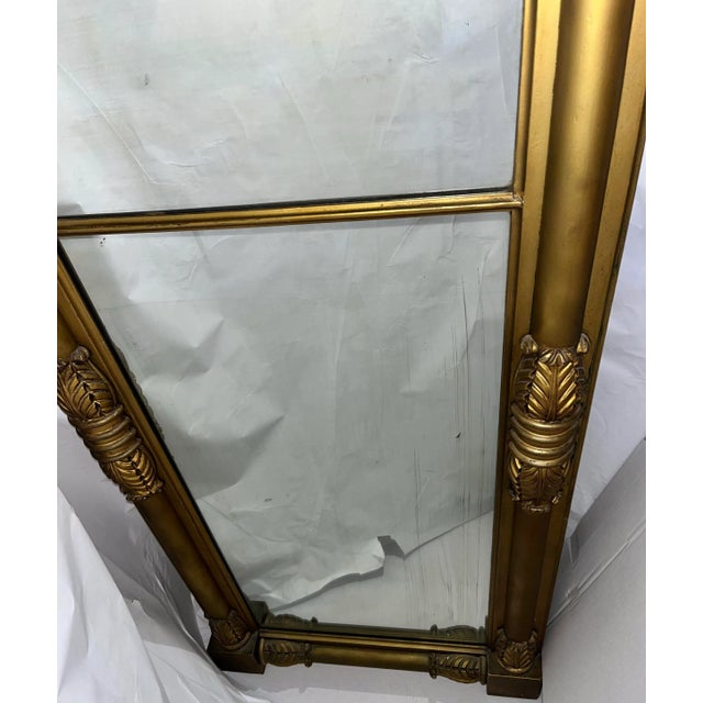 Wood Vintage Large Vertical Gilt Mirror From Upstate New York For Sale - Image 7 of 11