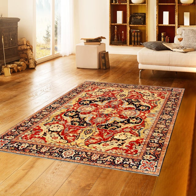 Pasargad Home Bidjar Rust Wool Area Rug- 9' 0" X 12' 0" For Sale In New York - Image 6 of 6