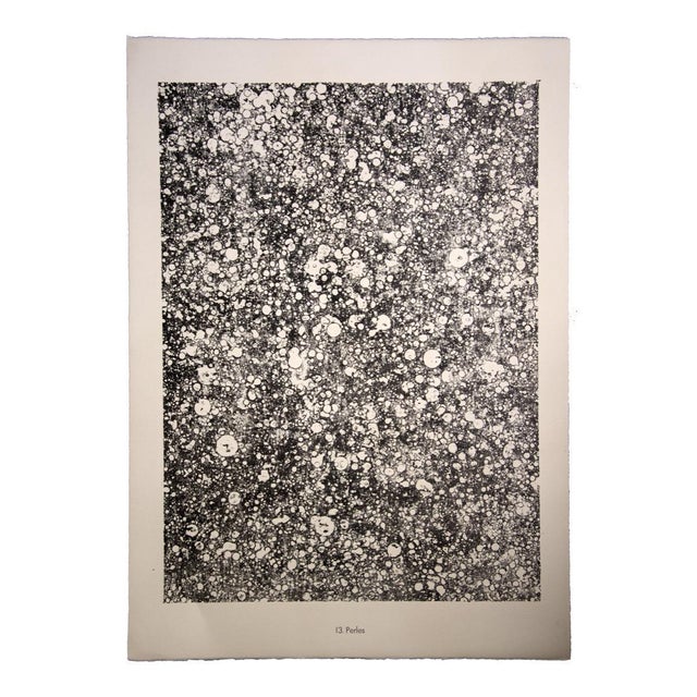 Perles is an original B/W lithograph realized by the French founder of Art Brut, Jean Dubuffet Very good condition. Image...