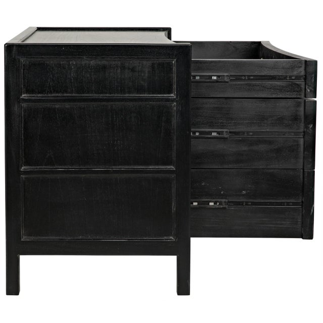 Wood NOIR Hampton Side Table, Hand Rubbed Black For Sale - Image 7 of 9