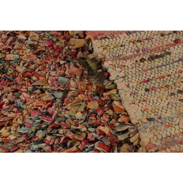 Vintage Mid-Century Moroccan Berber Runner With Pink Lozenges For Sale - Image 9 of 9