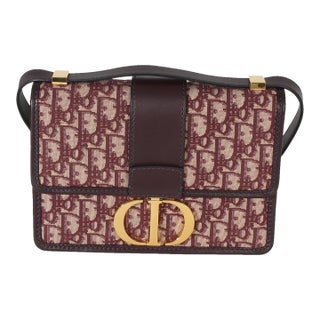 Burgundy Oblique 30 Montaigne Flap For Sale