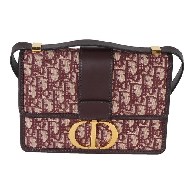 Burgundy Oblique 30 Montaigne Flap For Sale