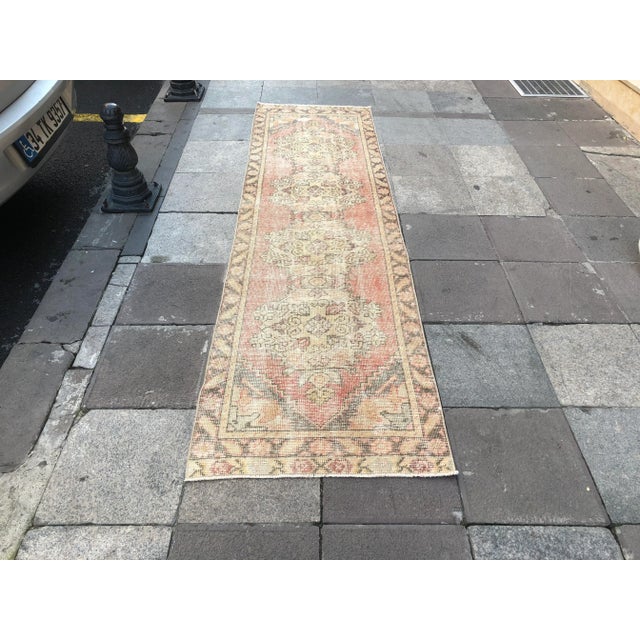 1960s Turkish Oushak Hallway Runner Rug For Sale - Image 11 of 11