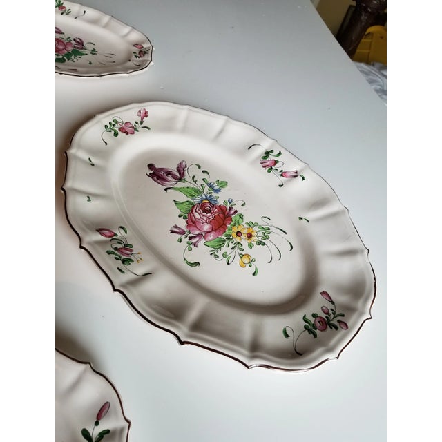 1940s 1940s Set of Three French Luneville Platters For Sale - Image 5 of 9