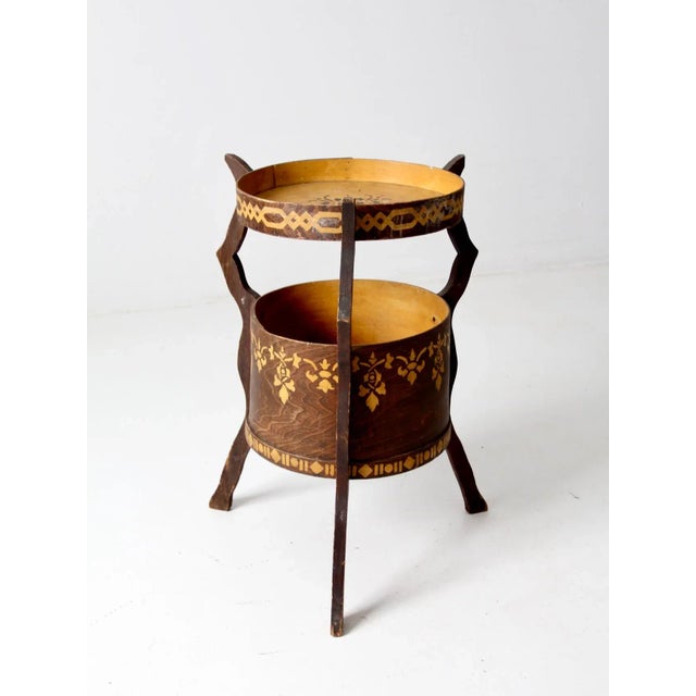 Wood Antique Bandbox Table For Sale - Image 7 of 12