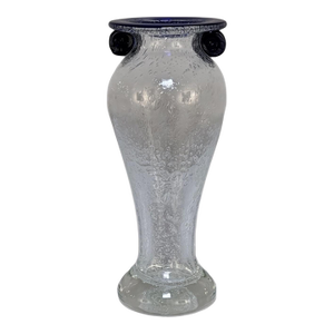 Mid-Century Hand-Blown Glass Flower Vase