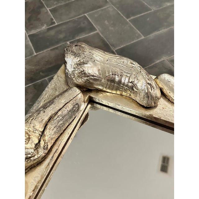 Late 20th Century Late 20th Century Silver-Leafed Driftwood Mirror For Sale - Image 5 of 6