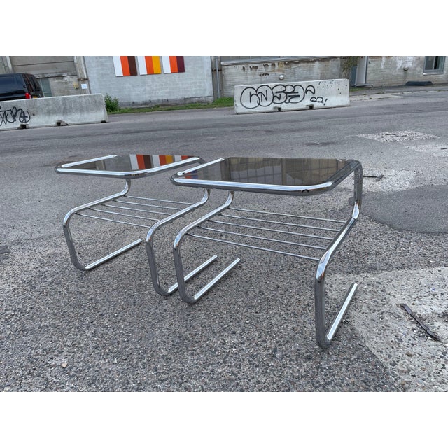 Nightstands in Chrome by Bruno Mathsson, 1974, Set of 2 For Sale - Image 7 of 14