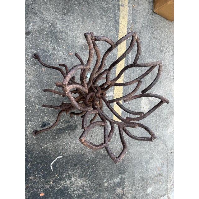 George Dell Inc Twisted Wrought Iron Tree Branch Dining Table Unsigned For Sale - Image 11 of 15