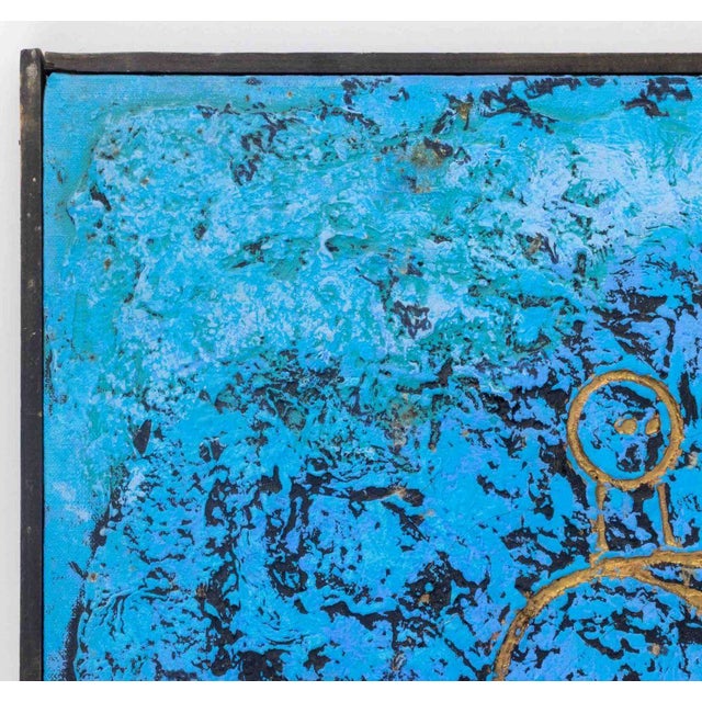 Late 20th Century Al Robi Figural Abstraction Mixed Media on Canvas For Sale - Image 5 of 7