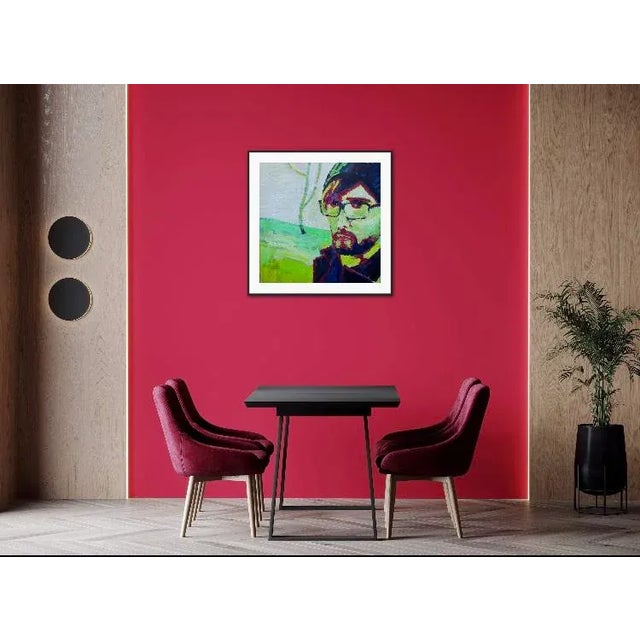 2020s Modern Portraiture, Vibrant Pop Art Portrait in Oil For Sale - Image 5 of 6