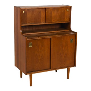 1960s Mid-Century Danish Teak Secretary Cabinet by Winge Møbler For Sale