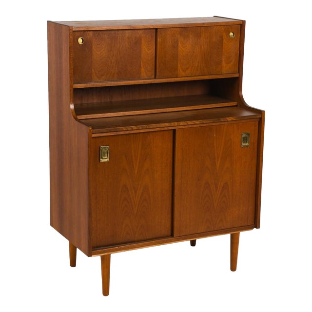 1960s Mid-Century Danish Teak Secretary Cabinet by Winge Møbler For Sale