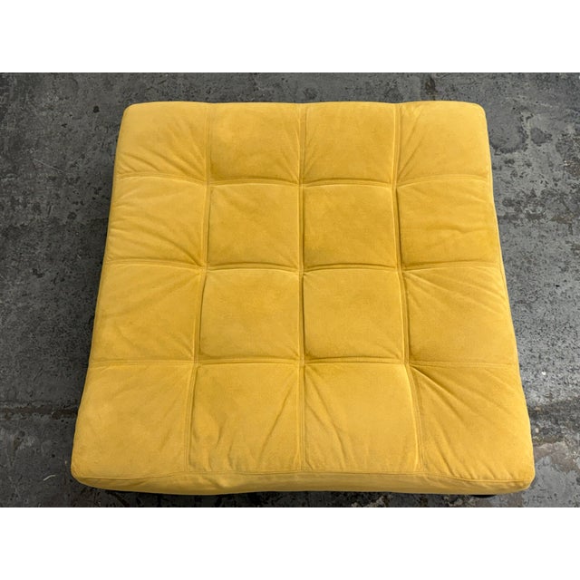 2010s West Elm Tufted Essex Ottoman For Sale - Image 5 of 12