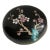 Round Black Enamel Cloisonné Box With Cherry Blossoms For Sale
